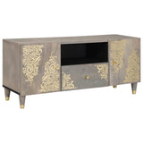 vidaXL TV Kast Honing bruin 105 x 33 x 46 cm Massief Mango Hout