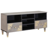 vidaXL TV Kast Honing bruin 100 x 33 x 46 cm Massief Mango Hout