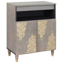 vidaXL Dressoir met plank Bruin 60 x 33 x 75 cm Massief Mango Hout