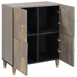 vidaXL Sideboard with Shelf Brown 60 x 33 x 75 cm Solid Mango Wood