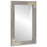 vidaXL Bathroom Mirror with Mirror Honey Brown 70 x 50 x 2.5 cm
