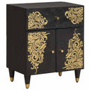 vidaXL Nightstand with Door and Drawer Honey Brown 50 x 33 x 60 cm