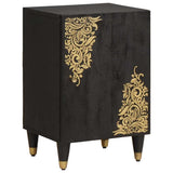 vidaXL Badkamerkast Grijs 38 x 33 x 58 cm Massief Mango Hout