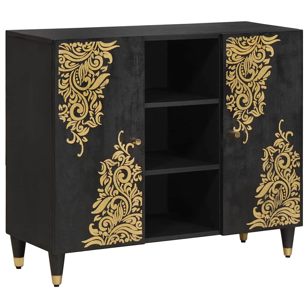 vidaXL Dressoir met plank Bruin 90 x 33 x 75 cm Massief Mango Hout