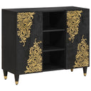 vidaXL Dressoir met plank Bruin 90 x 33 x 75 cm Massief Mango Hout
