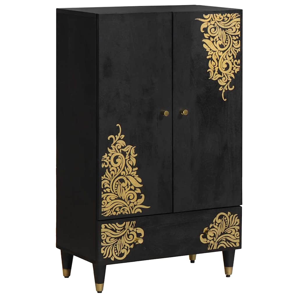 vidaXL Highboard met lade Bruin 60 x 33 x 100 cm Massief Mango Hout