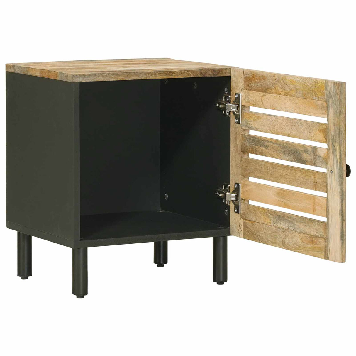 vidaXL Nachtkastje Naturel 40 x 33 x 46 cm Massief Mango Hout