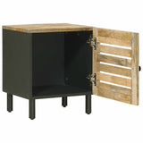 vidaXL Nachtkastje Naturel 40 x 33 x 46 cm Massief Mango Hout