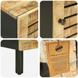 vidaXL Nachtkastje Naturel 40 x 33 x 46 cm Massief Mango Hout