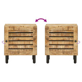 vidaXL Nachtkastje Naturel 40 x 33 x 46 cm Massief Mango Hout