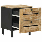 vidaXL Nachtkastje Naturel 40 x 33 x 46 cm Massief Mango Hout