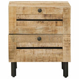 vidaXL Nachtkastje Naturel 40 x 33 x 46 cm Massief Mango Hout
