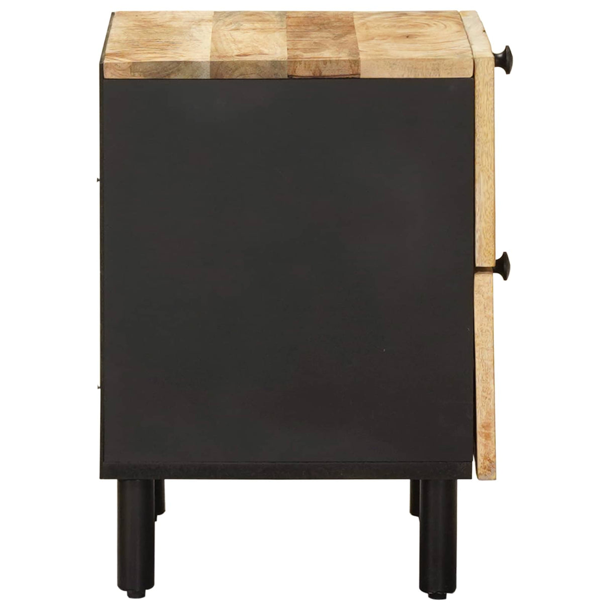 vidaXL Nachtkastje Naturel 40 x 33 x 46 cm Massief Mango Hout