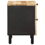 vidaXL Nachtkastje Naturel 40 x 33 x 46 cm Massief Mango Hout