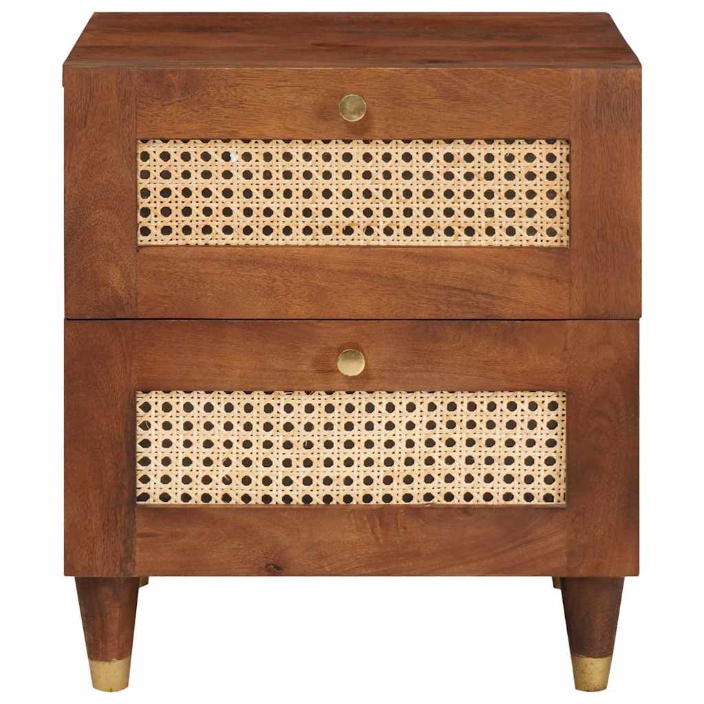 vidaXL Nachtkastje met lade Bruin 40 x 33,5 x 46 cm Massief acaciahout