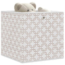 vidaXL Opbergboxen 4 st inklapbaar 32x32x32 cm ongeweven stof crème