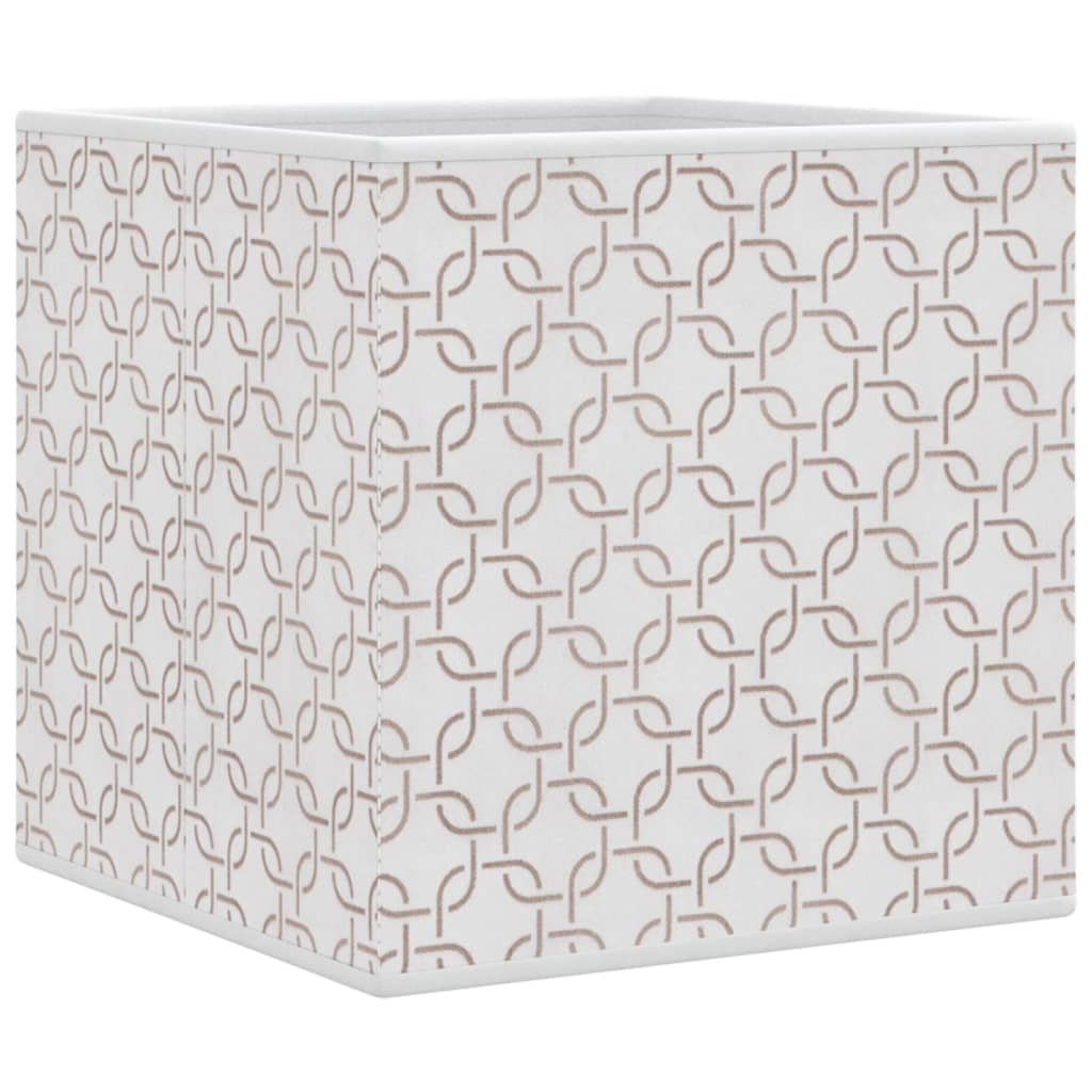 vidaXL Opbergboxen 4 st inklapbaar 32x32x32 cm ongeweven stof crème