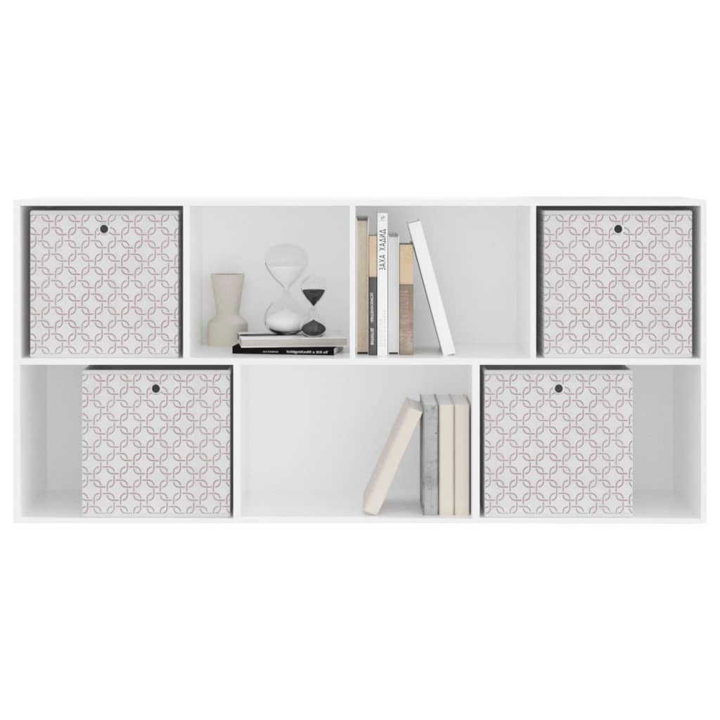 vidaXL Opbergboxen 4 st inklapbaar 32x32x32 cm ongeweven stof crème