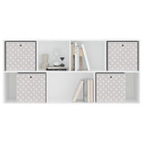 vidaXL Opbergboxen 4 st inklapbaar 32x32x32 cm ongeweven stof crème