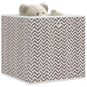 vidaXL Opbergboxen 4 st inklapbaar 32x32x32 cm ongeweven stof crème