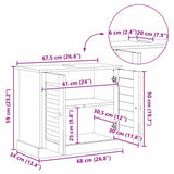 vidaXL Wastafelkast VIGO Bruin en Honingbruin 68 x 34 x 59 cm