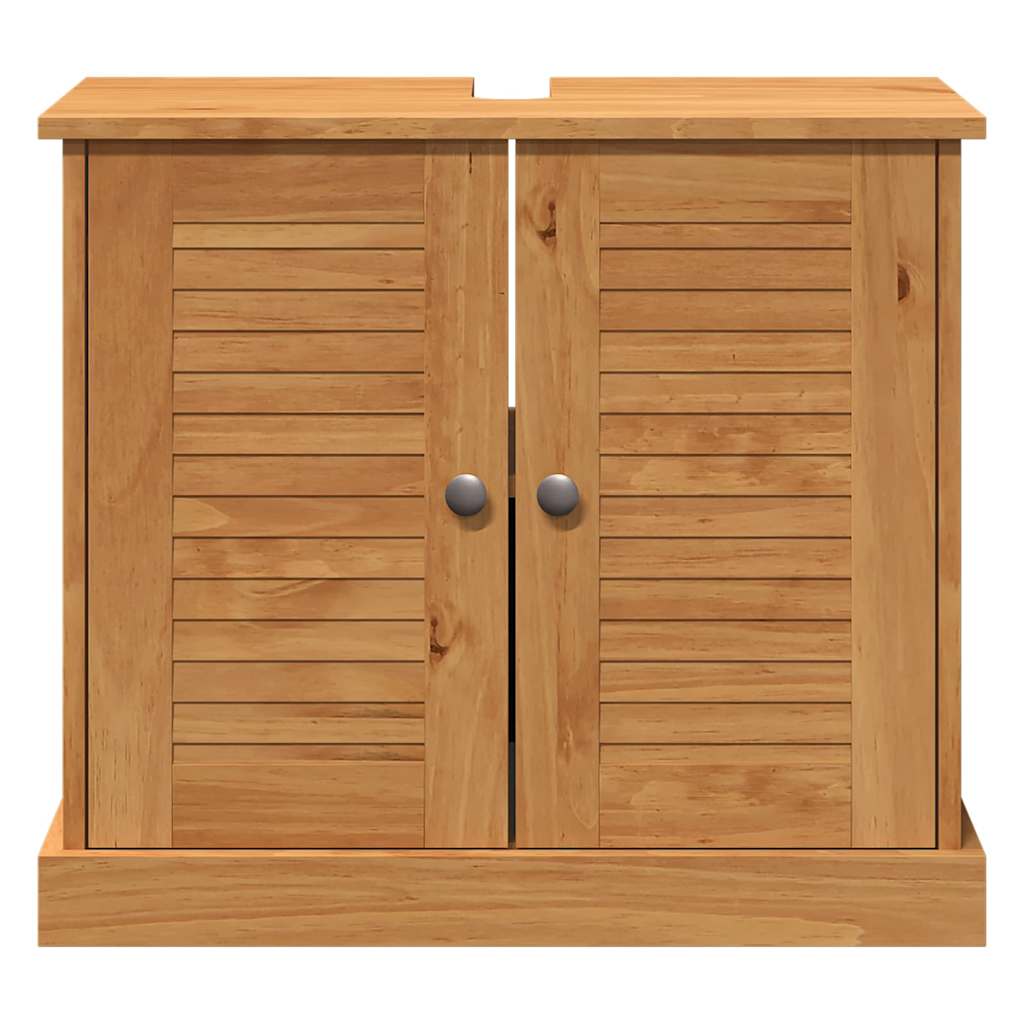 vidaXL Wastafelkast VIGO Bruin en Honingbruin 68 x 34 x 59 cm