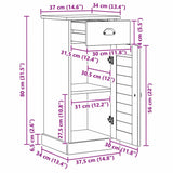 vidaXL Badkamerkast VIGO Bruin en Honingbruin 37,5 x 34 x 80 cm