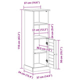 vidaXL Badkamerkast VIGO Bruin en Honingbruin 37 x 34 x 110 cm