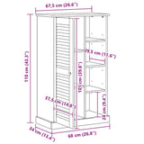 vidaXL Badkamerkast VIGO Bruin en Honingbruin 68 x 34 x 110 cm