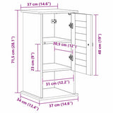 vidaXL Badkamerkast VIGO Bruin en Honingbruin 37 x 34 x 71,5 cm