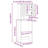vidaXL Toiletkast met plank VIGO Bruin en Honingbruin 60 x 27 x 161 cm