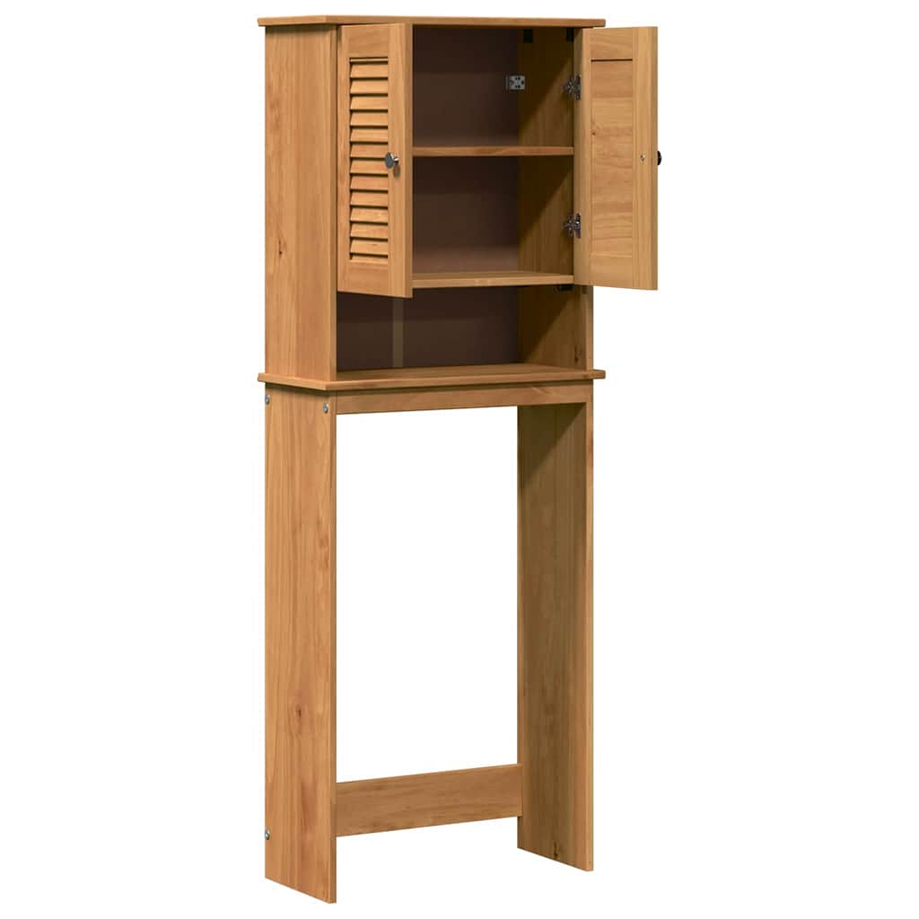 vidaXL Toiletkast met plank VIGO Bruin en Honingbruin 60 x 27 x 161 cm