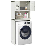 vidaXL Washing Machine Cabinet VIGO Brown and Honey Brown 72.5 x 27 x 161 cm