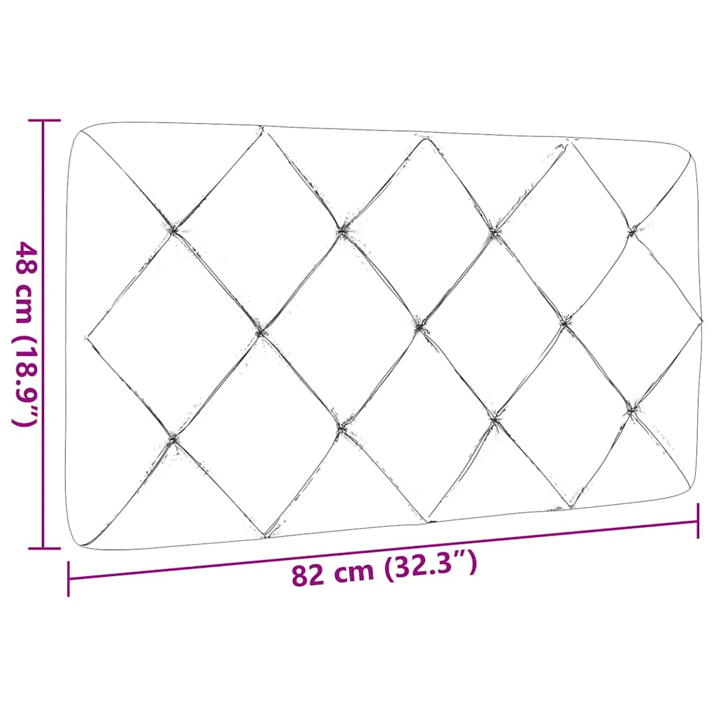 vidaXL Hoofdbordkussen 80 cm stof lichtgrijs