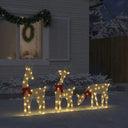 vidaXL Christmas Reindeer 6 pcs Warm White Mesh Gold