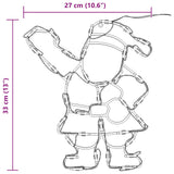 vidaXL Kerstverlichting silhouet van de kerstman2 st 35 LEDs warm wit