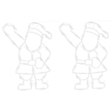 vidaXL Kerstverlichting silhouet van de kerstman2 st 35 LEDs warm wit