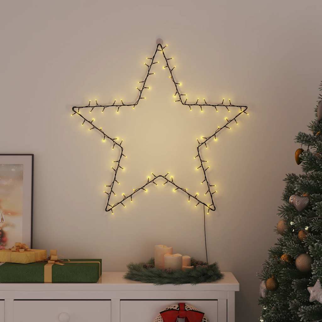 vidaXL Christmas lights star 3 pcs with ground spikes 50 LEDs 29 cm