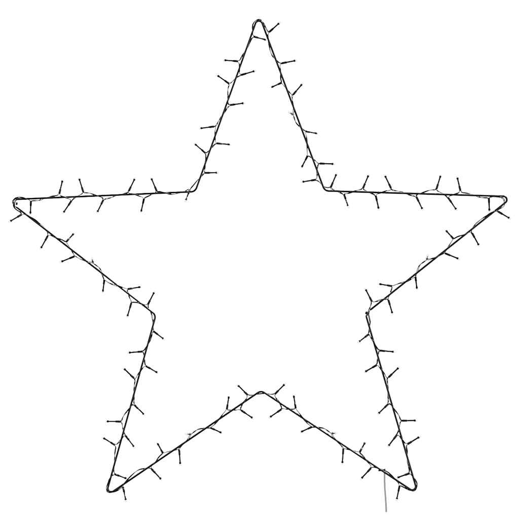 vidaXL Christmas lights star 3 pcs with ground spikes 50 LEDs 29 cm