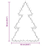 vidaXL Kerstverlichting kerstboom 3 st met grondpinnen 50 LED's 30 cm