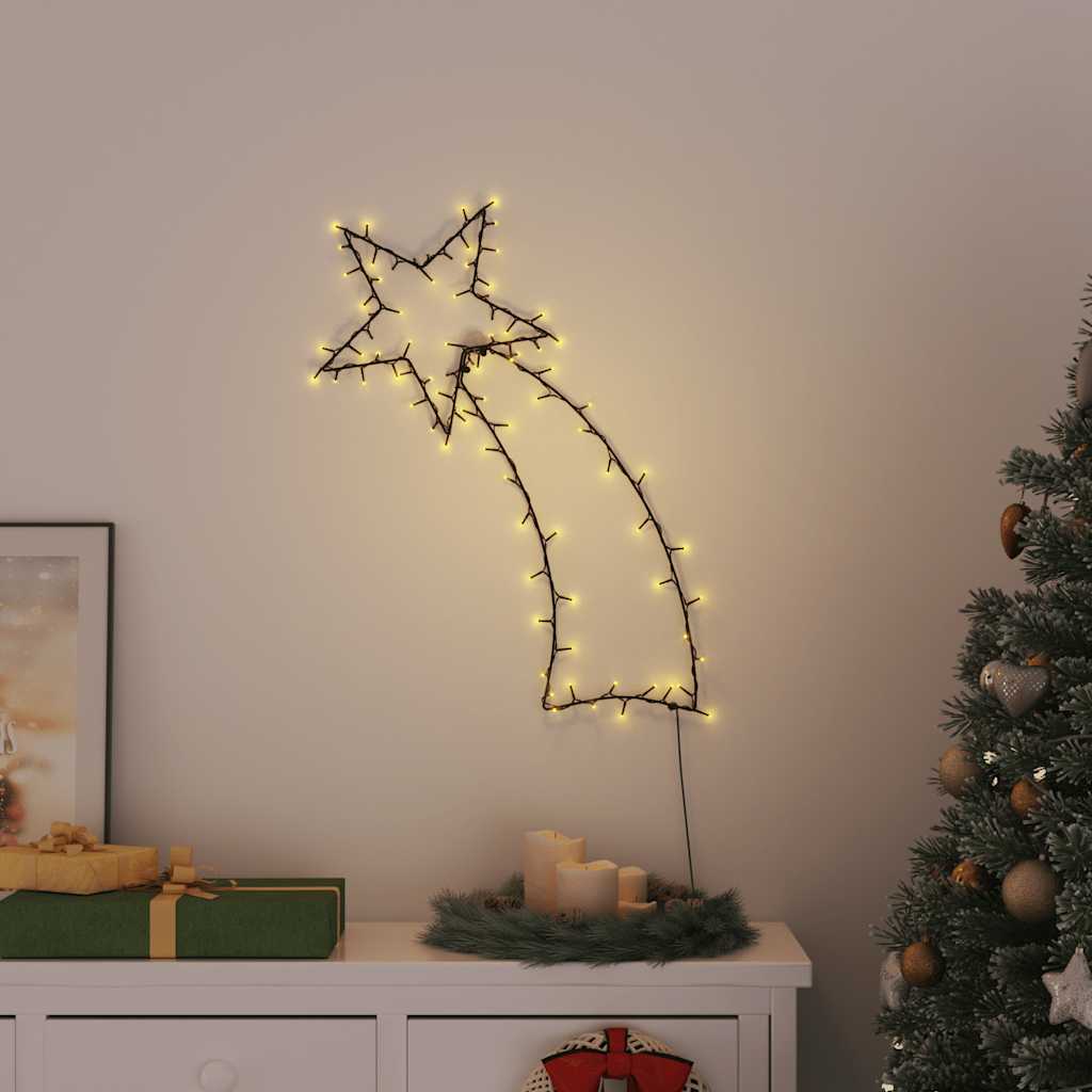 vidaXL Kerstverlichting vallende ster silhouet 115 LEDs warm wit