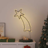 vidaXL Kerstverlichting vallende ster silhouet 115 LEDs warm wit