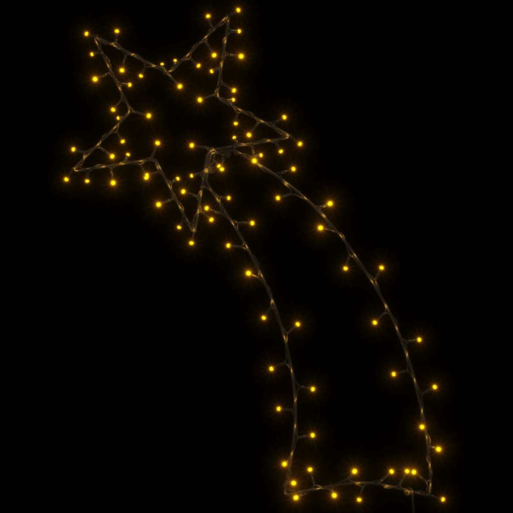 vidaXL Kerstverlichting vallende ster silhouet 115 LEDs warm wit