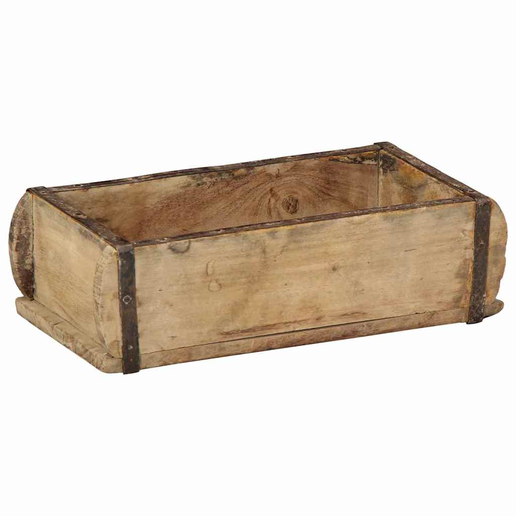 vidaXL Dienblad Bruin 30 x 15 x 9 cm Massief Gerecycleerd Hout
