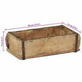 vidaXL Dienblad Bruin 30 x 15 x 9 cm Massief Gerecycleerd Hout