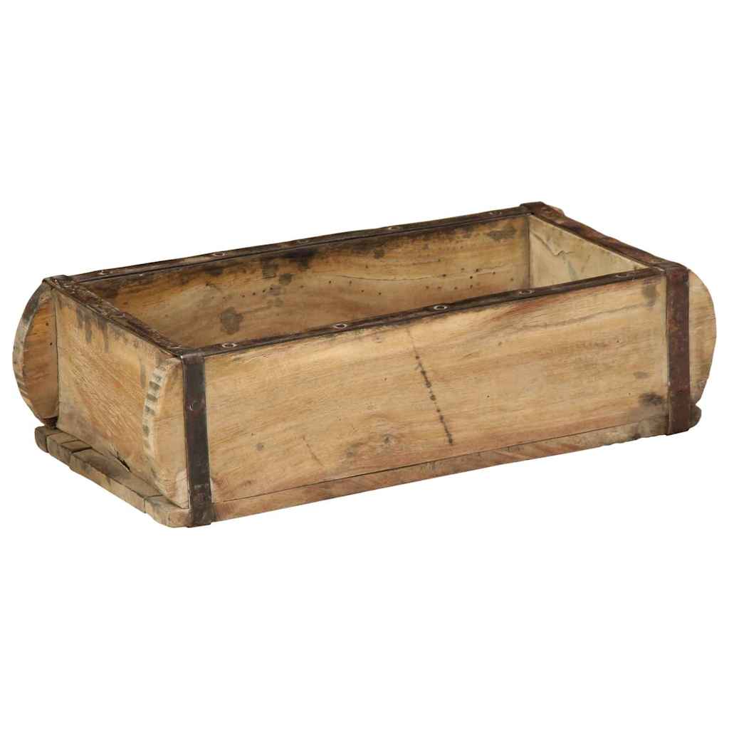 vidaXL Dienblad Bruin 30 x 15 x 9 cm Massief Gerecycleerd Hout