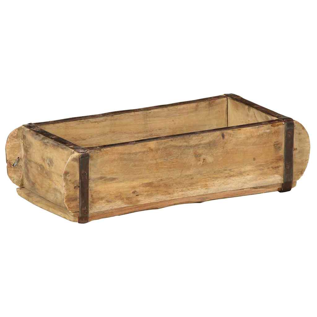 vidaXL Dienblad Bruin 30 x 15 x 9 cm Massief Gerecycleerd Hout