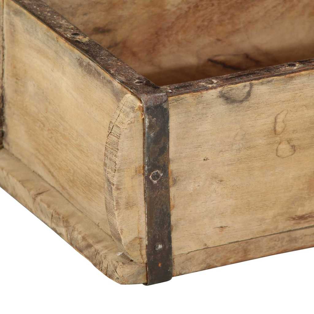 vidaXL Dienblad Bruin 30 x 15 x 9 cm Massief Gerecycleerd Hout