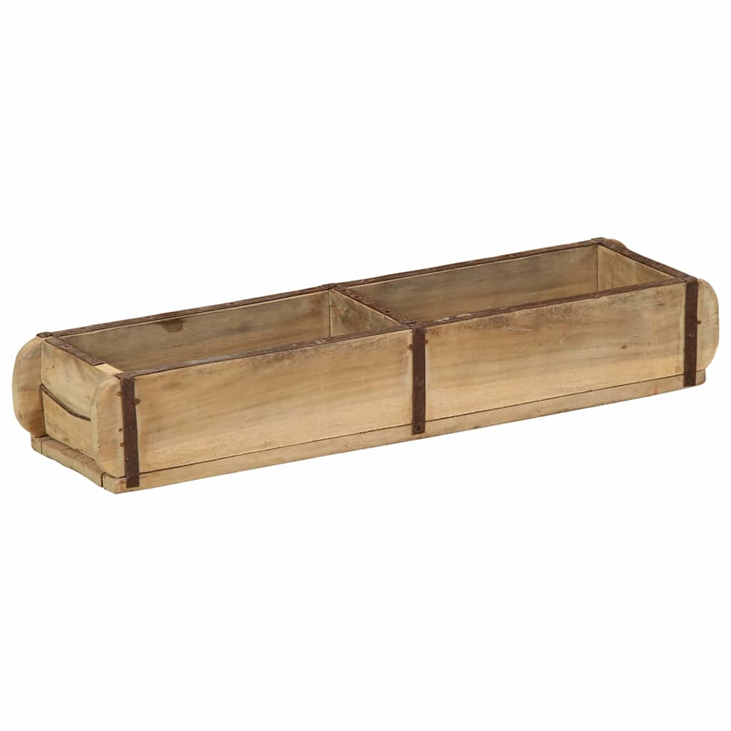 vidaXL Dienblad Bruin 30 x 15 x 9 cm Massief Gerecycleerd Hout
