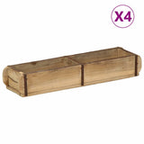 vidaXL Dienblad Bruin 30 x 15 x 9 cm Massief Gerecycleerd Hout